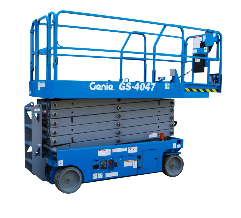 รถกระเช้า เช่ารถกระเช้าไฟฟ้า สกายมาสเตอร์ genie scissor lift gs 4047