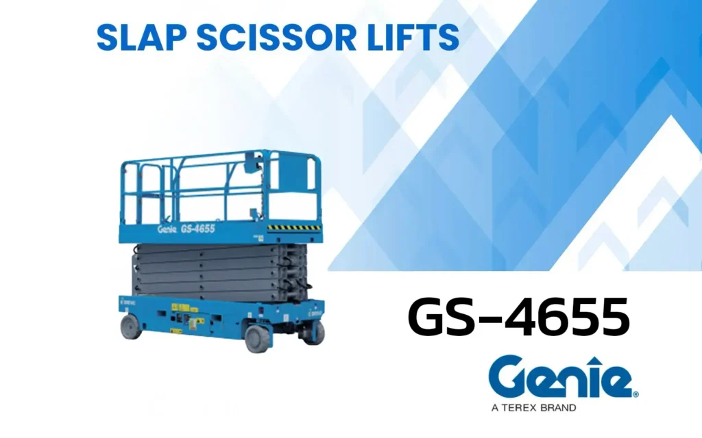 รถกระเช้า เช่ารถกระเช้าไฟฟ้า สกายมาสเตอร์ slap scissor lifts genie GS 4655 skymaster