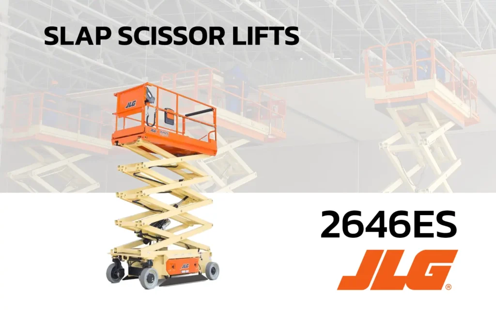 รถกระเช้า เช่ารถกระเช้าไฟฟ้า สกายมาสเตอร์ slap scissor lifts jlg 2646ES skymaster