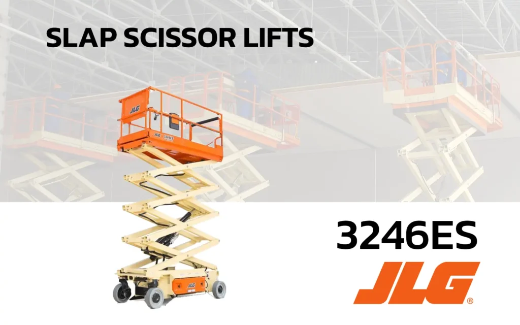 รถกระเช้า เช่ารถกระเช้าไฟฟ้า สกายมาสเตอร์ slap scissor lifts jlg 3246ES skymaster